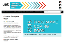 Tablet Screenshot of creativeenterpriseweek.com